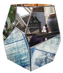 4251287785678 - Designer Beistelltisch mit antikem Spiegelglas 65 x 50 x H 60 cm - Designer Kollektion