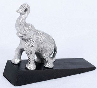 4251287785791 - TÃ¼rstopper Elefant Silber   Schwarz - Luxus Accessoires