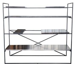 4251287786057 - Luxus Wohnzimmerschrank Schwarz 110 x 45 x H 1005 cm - Designer Regalschrank