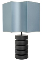 4251287786071 - Luxus Tischlampe Mattschwarz   TÃ¼rkis 55 x H 78 cm - Luxus QualitÃ¤t