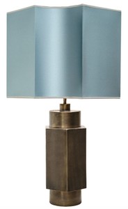 4251287786088 - Luxus Tischlampe Mattschwarz   TÃ¼rkis 55 x H 89 cm - Luxus QualitÃ¤t