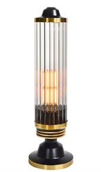 4251287786095 - Luxus Designer Tischlampe Schwarz   Messing - Hotel Kollektion