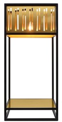 4251287786101 - Luxus Tischleuchte mit schwarz pulverbeschichteten Rahmen - Hotel Kollektion