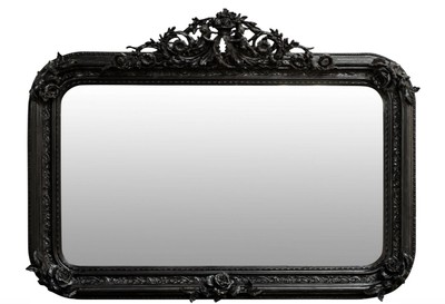 4251287786255 - Antik Stil Wandspiegel Schwarz 142 x H 100 cm - Barock MÃ¶bel