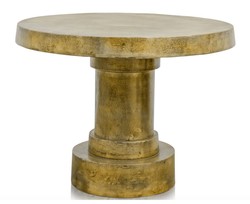 4251287786408 - Beistelltisch Antik Gold 60 x H 45 cm - Wohnzimmertisch