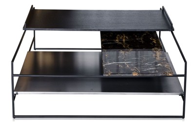 4251287786439 - Luxus Couchtisch Schwarz 100 x 100 x H 395 cm - Designer Wohnzimmertisch