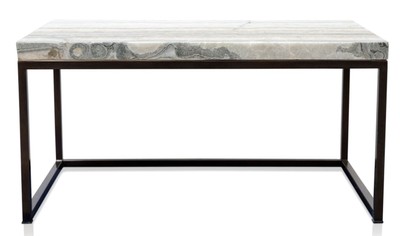 4251287786675 - Luxus Wohnzimmertisch mit Naturstein Tischplatte 80 x 50 x H 40 cm - Luxus Couchtisch