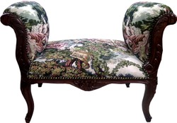 4251287787078 - Barock Schemel Hocker Gobelin   Braun - Sitzbank - MÃ¶bel Antik Stil