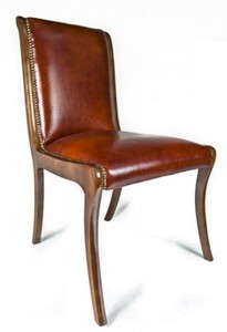 4251287787115 - Echtleder Esszimmerstuhl Braun 50 x 47 x H 95 cm - Luxus MÃ¶bel