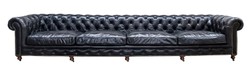 4251287787177 - Luxus 6er Sofa Schwarz 410 x 120 x H 77 cm - Chesterfield MÃ¶bel
