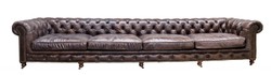 4251287787214 - Luxus 6er Sofa Braun 410 x 120 x H 77 cm - Chesterfield MÃ¶bel