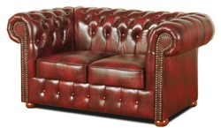 4251287787467 - Chesterfield Echtleder 2er Sofa Weinrot 160 x 90 x H 78 cm - Luxus Kollektion