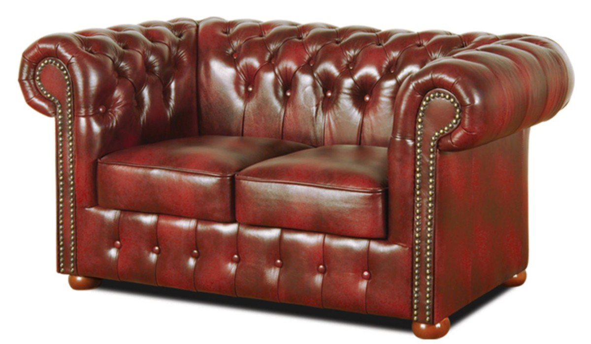 Casa Padrino Chesterfield Living Room Set Of 3 Burgundy Luxury Genuine Leather Furniture