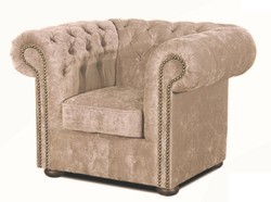 4251287787788 - Luxus Chesterfield Sessel Grau 110 x 90 x H 78 cm - Luxus QualitÃ¤t