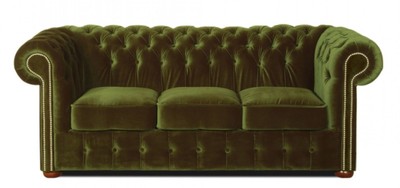 4251287787795 - Chesterfield 3er Sofa DunkelgrÃ¼n 200 x 90 x H 78 cm - Luxus QualitÃ¤t