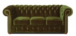 4251287787795 - Chesterfield 3er Sofa DunkelgrÃ¼n 200 x 90 x H 78 cm - Luxus QualitÃ¤t