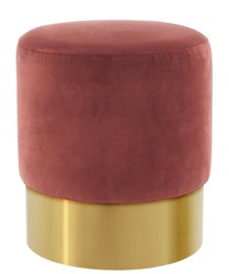 4251287787931 - Luxus Hocker Weinrot   Gold 40 x H 45 cm - Hotel MÃ¶bel