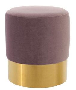 4251287787948 - Luxus Hocker Lila   Gold 40 x H 45 cm - Hotel MÃ¶bel