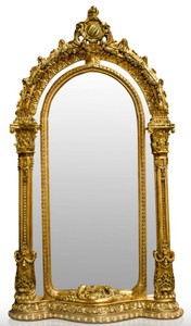 4252006228292 - Barock Standspiegel Gold 134 x H 257 cm - Edel & Prunkvoll