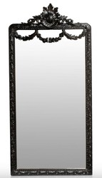 4251287787986 - Barock Spiegel Schwarz 120 x H 242 cm - Barock Wandspiegel