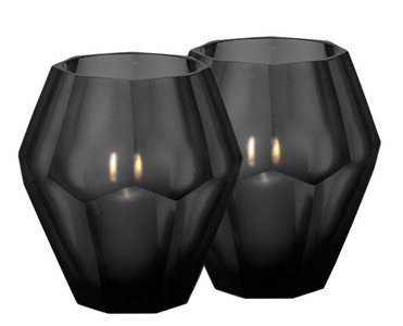 4251287789041 - Teelichthalter Set Schwarz 17 x H 16 cm - Luxus QualitÃ¤t
