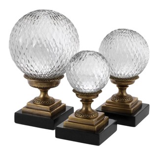 4251287789102 - Dekoobjekt Designer Deko 3er Set - Luxus Wohnzimmer Accessoires