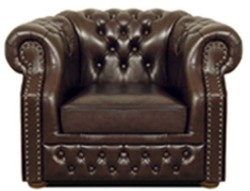 4251287789409 - Echtleder Sessel Dunkelbraun 120 x 90 x H 80 cm - Chesterfield Sessel 4251287789409 - Echtleder Sessel Dunkelbraun 120 x 90 x H 80 cm - Chesterfield Sessel