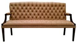 4251287789720 - Chesterfield Echtleder 3er Sitzbank mit Armlehnen Hellbraun   Schwarz 180 x 60 x H 100 cm - Luxus MÃ¶bel