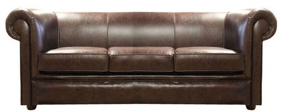 4251287789744 - Echtleder 3er Wohnzimmer Sofa Dunkelbraun 200 x 90 x H 80 cm - Luxus WohnzimmermÃ¶bel