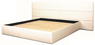 4251287789997 - Echtleder Bett WeiÃ - Luxus MÃ¶bel