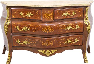 Casa Padrino Baroque Chest Of Drawers Brown Inlaid With Cream