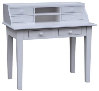 4251287790573 - Schreibtisch mit 6 Schubladen 109 x 60 x H 102 cm - MÃ¶bel im Landhausstil