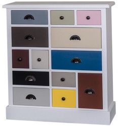 4251287790610 - Landhausstil Kommode Mehrfarbig 90 x 35 x H 97 cm - Luxus QualitÃ¤t