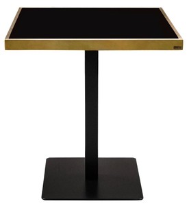 4251287790696 - Luxus Esstisch Schwarz   Gold 70 x 70 x H 76 cm - EsszimmermÃ¶bel
