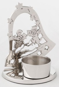 4251287790887 - Luxus Teelichthalter Silber 9 x 9 x H 11 cm - Hotel Restaurant Kollektion