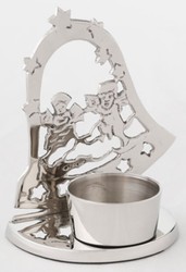 4251287790887 - Luxus Teelichthalter Silber 9 x 9 x H 11 cm - Hotel Restaurant Kollektion