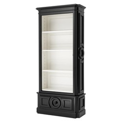 4251287791044 - Luxus BÃ¼cher Schrank Schwarz Wohnzimmer Schrank Barock Jugendstil Rokoko Vitrine Ladeneinrichtung