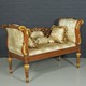 Casa Padrino Baroque Bench Gold Pattern / Brown 90 x 50 x H. 70 cm - Antique Style Bench – Bild 2