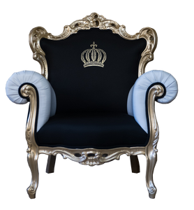 4251287791105 - PompÃ¶Ã¶s by Luxus Barock Sessel Schwarz   WeiÃ   Gold - PompÃ¶Ã¶ser Barock Sessel designed by Harald GlÃ¶Ã¶ckler