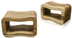 4251287791723 - Luxus Wohnzimmer Beistelltisch Naturfarben 60 x 30 x H 40 cm - Designer WohnzimmermÃ¶bel