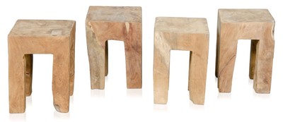 4251287791761 - Wohnzimmer Beistelltisch Naturfarben 31 x 31 x H 40 cm - Luxus Kollektion