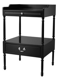 4251287792645 - Luxus Wohnzimmer Beistelltisch Schwarz   Silber 48 x 42 x H 73 cm - WohnzimmermÃ¶bel