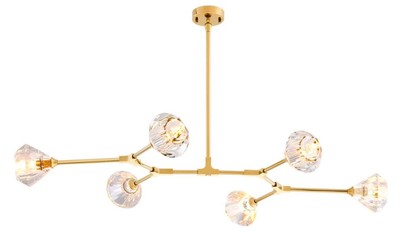 4251287792751 - Luxus Kronleuchter Gold 133 x 88 H 14 cm - Hotel Restaurant MÃ¶bel