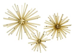 4251287793352 - Luxus Designer Deko 3er Set Messing - Wohnzimmer Dekoration