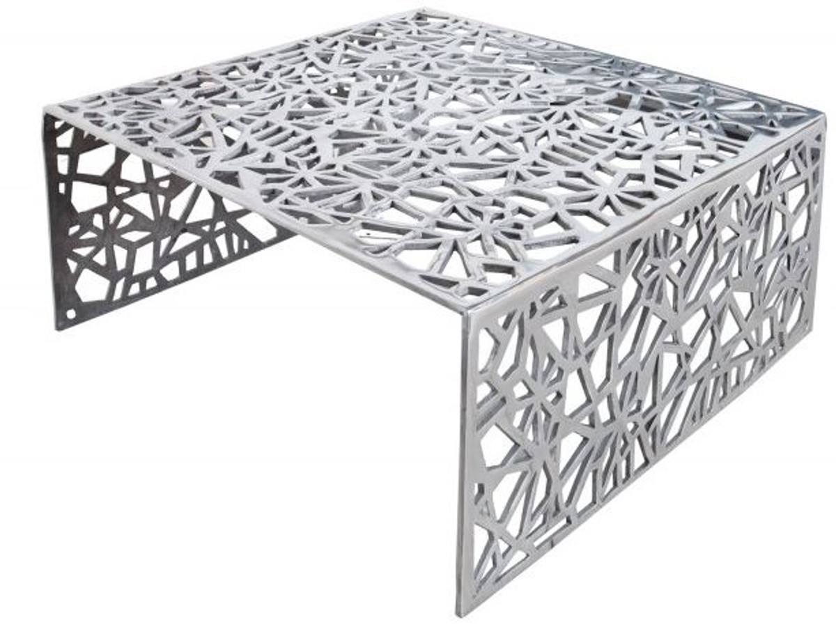 x Silber H. Art 60 - Couchtisch Casa Tisch Deco cm x Padrino Metall 32 Casa Möbel Jugendstil Padrino - | 60 Wohnzimmer