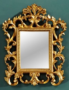 Casa Padrino specchio da parete barocco oro 40 x H. 50 cm - Mobili in Stile  Barocco
