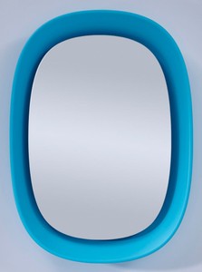 4251287796698 - Luxus Designer Spiegel Blau 70 x H 97 cm - Designer Wandspiegel mit Licht