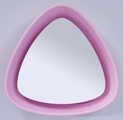 4251287796704 - Luxus Designer Spiegel Rosa 64 x H 63 cm - Designer Wandspiegel mit Licht