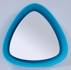 4251287796728 - Luxus Designer Spiegel Blau 64 x H 63 cm - Designer Wandspiegel mit Licht