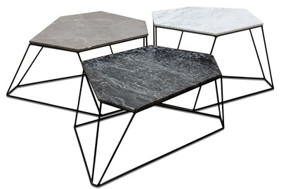 4251287796919 - Designer Couchtisch Set WeiÃ   Grau   Schwarz mit Muster - Luxus WohnzimmermÃ¶bel